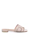 Bibi Lou Holly Flats In Powder Leather In Nude & Neutrals