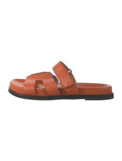 Pre-owned Bibi Lou Leather Sandals In Orange