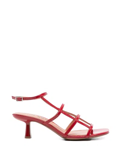 Bibi Lou Lint Sandals In Red