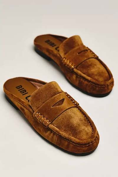 Bibi Lou Loafer Mules In Brown