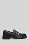 Bibi Lou Eyelet-embellished Loafers In Black