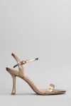 Bibi Lou Lotus 85 Sandals In Gold Leather In Gold