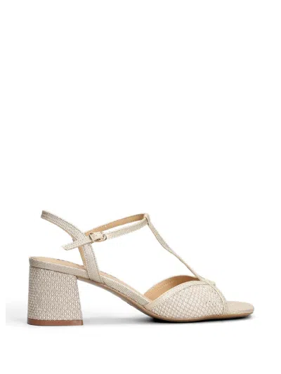 Bibi Lou Maica Crystal-embellished Sandals In Neutral