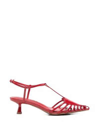 Bibi Lou May Heart-motif Sandals In Red