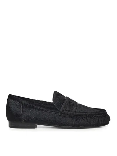 Bibi Lou Lyra Leather Loafers In Black