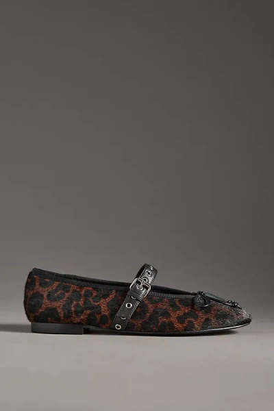 Bibi Lou Moto Ballet Flats In Black
