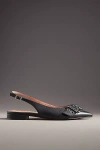 Bibi Lou Moto Slingback Flats In Black