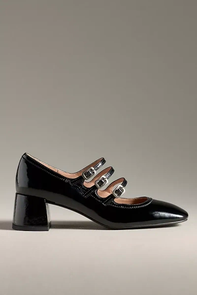 Bibi Lou Multi-strap Mary Jane Heels In Black