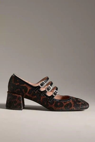 Bibi Lou Multi-strap Mary Jane Heels In Black