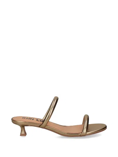 Bibi Lou Musa Metallic-effect Leather Sandals In Gold