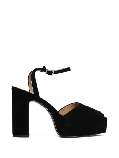 Bibi Lou Omen Platform Block-heel Sandals In Black