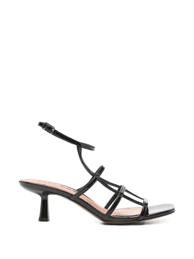 Bibi Lou Patent-leather Sandals In Black