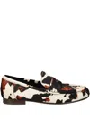 Bibi Lou Patterned Strap Loafers In Multi