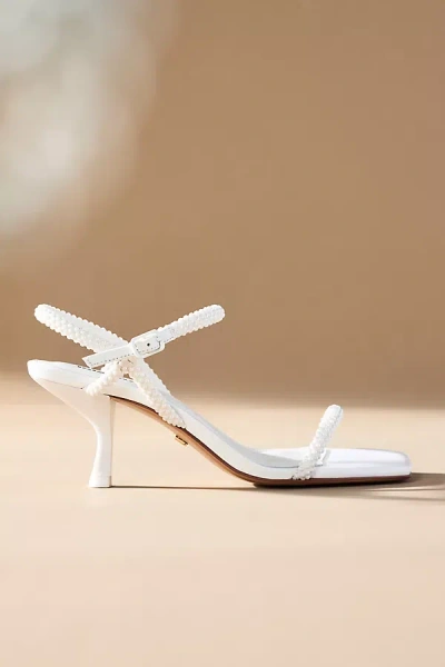 Bibi Lou Pearl Strappy Kitten Heels In White