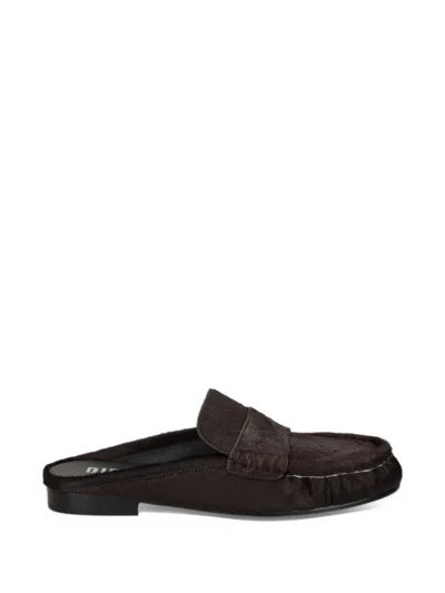 Bibi Lou Penny-strap Mules In Brown