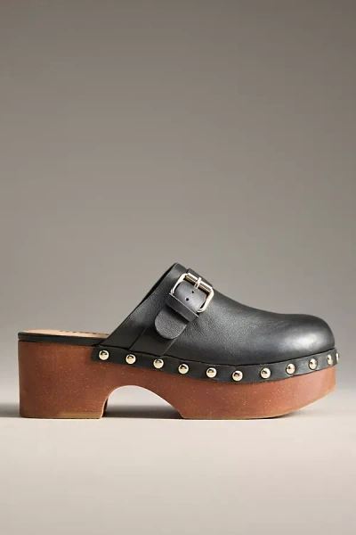 Bibi Lou Platform Studded Clogs In Black