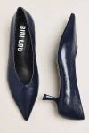 Bibi Lou Pointed-toe Kitten Heels In Blue