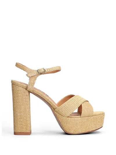 Bibi Lou Primrose Woven Sandals In Animal Print
