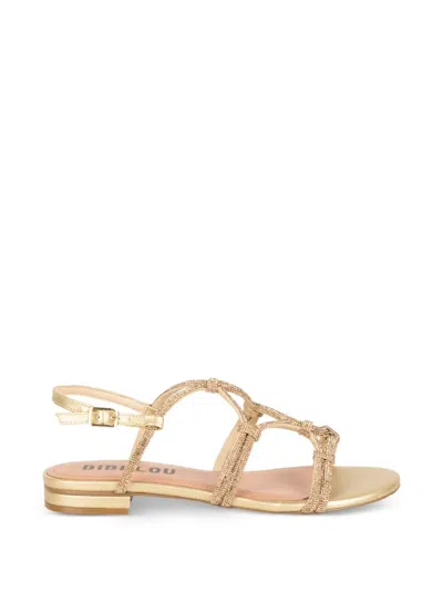 Bibi Lou Quail Crystal-embellished Caged Sandals In Gold