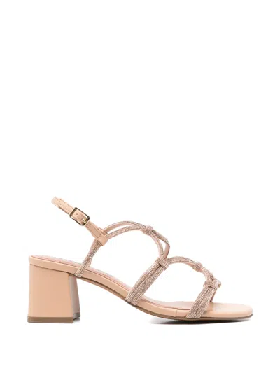 Bibi Lou Quail Crystal-embellished Caged Sandals In Neutral