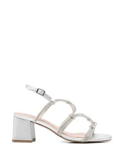 Bibi Lou Quail Sandals In Silver