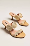 Bibi Lou Raffia Double-strap Mules In Multi