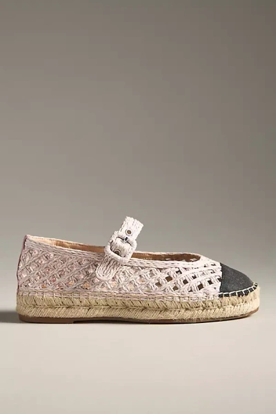 Bibi Lou Raffia Mary Jane Flats In Pink