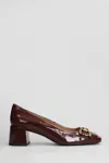 Bibi Lou Woman Pumps Burgundy Size 8 Leather In Bordeaux