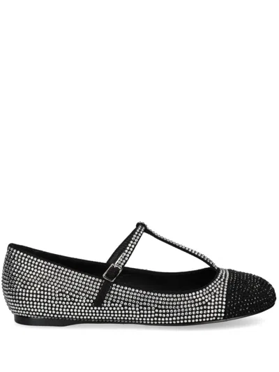 BIBI LOU RHINESTONE-EMBELLISHED BALLET FLATS
