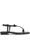 Bibi Lou Rhinestone-embellished Flat Sandals In Black