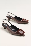 Bibi Lou Robin 2 Slingback Heels In Brown