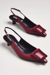 Bibi Lou Robin 2 Slingback Heels In Red