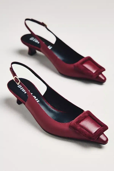 Bibi Lou Robin 2 Slingback Heels In Red