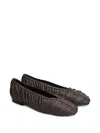 Bibi Lou Leather Ballet Shoes In Brown