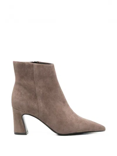 Bibi Lou Saint Pointed-toe Suede Ankle Boots In Brown