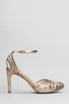 Bibi Lou 85mm Ankle-strap Sandals In Gold