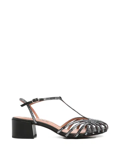 Bibi Lou Serabi Crystal-embellished Cage Sandals In Black