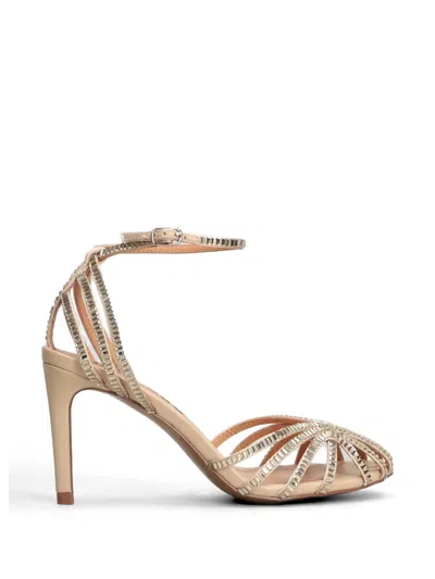 Bibi Lou Serabi Crystal-embellished Cage Sandals In Gold