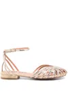 Bibi Lou Serabi Flat Pumps In Neutrals