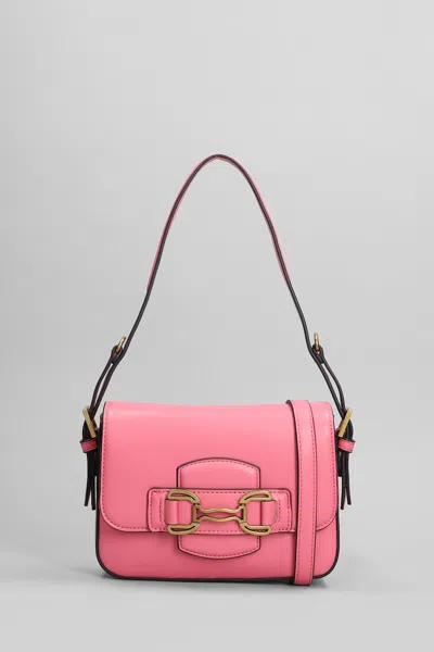 Bibi Lou Shoulder Bag In Rose-pink Leather