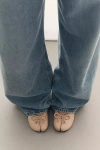 Bibi Lou Split Toe Ballet Heels In Beige
