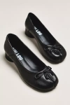 Bibi Lou Split Toe Ballet Heels In Black