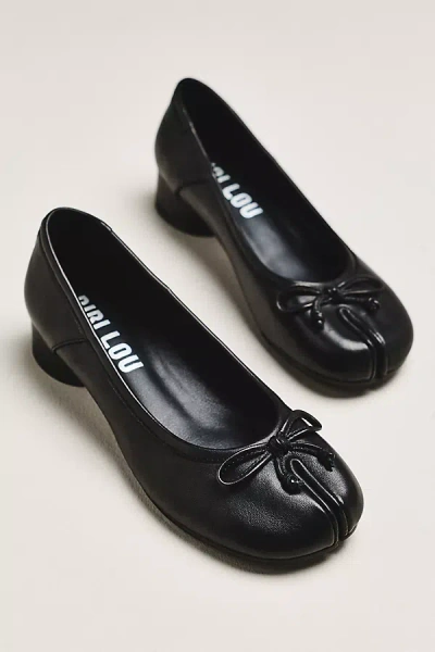 Bibi Lou Split Toe Ballet Heels In Black