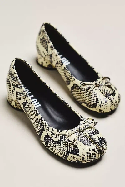 Bibi Lou Split Toe Ballet Heels In Multi