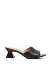 Bibi Lou Square Toe Mules In Black