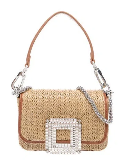 Pre-owned Bibi Lou Straw Shoulder Bag In Neutrals