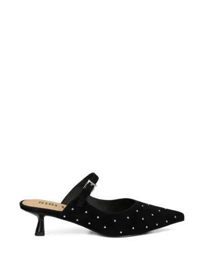 Bibi Lou Stud-embellished Pointed-toe Pumps In Black
