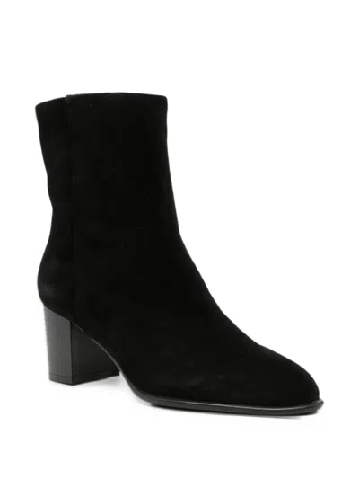 Bibi Lou Suede Block-heel Ankle Boots In Black