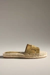 Bibi Lou Suede Espadrille Slide Sandals In Beige