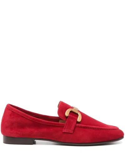 Bibi Lou Suede Loafers In Red